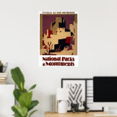  Pueblos van het Southwest National Park Poster (Thuiskantoor)