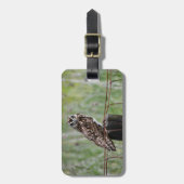 Pueo op de hek post bagagelabel (Voorkant verticaal)