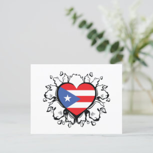 Puero Rico Flag Boricua Cute Simple Briefkaart