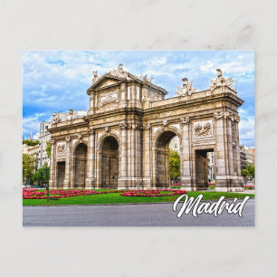 Puerta de Alcala, Madrid, Spanje Briefkaart