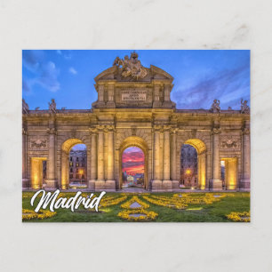 Puerta de Alcala, Madrid, Spanje Briefkaart