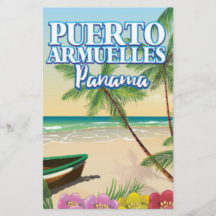 Puerto Armuelles Panama strand reisposter Briefpapier
