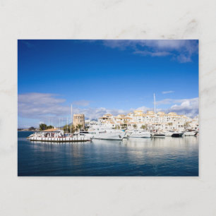 Puerto Banus Marina op Costa del Sol in Spanje Briefkaart