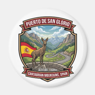 Puerto de San Glorio Spanje Bergweg Magneet