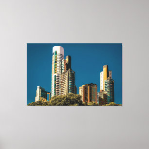Puerto madero cityscape, buenos aires, argentinië canvas afdruk