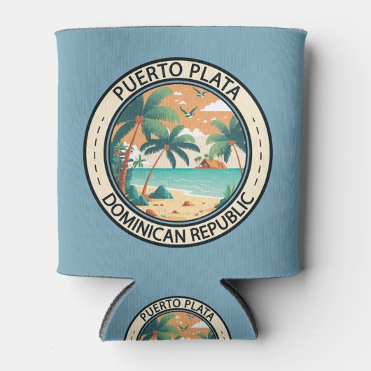 Puerto Plata Dominicaanse Republiek Hut Badge Blikjeskoeler (Voorkant)