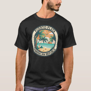 Puerto Plata Dominicaanse Republiek Hut Badge T-shirt