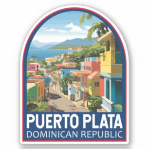 Puerto Plata Dominicaanse Republiek Reiskunst Vint Sticker