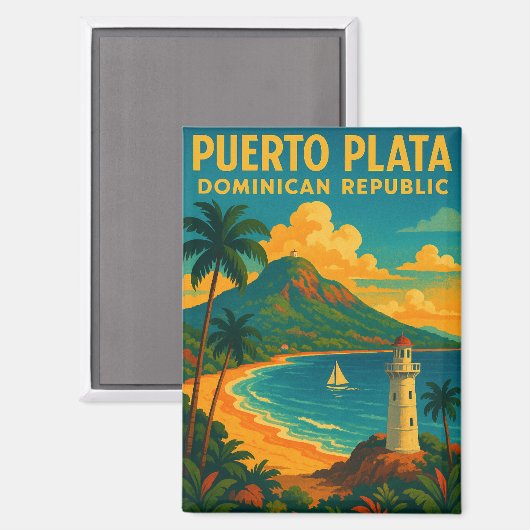Puerto Plata Dominicaanse Republiek Reizen Magneet (Voorkant / Achterkant)