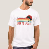 Puerto Plata Dominicaanse Republiek Retro 80 T-shirt (Voorkant)