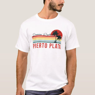 Puerto Plata Dominicaanse Republiek  Retro 80 T-shirt