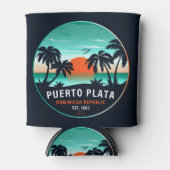 Puerto Plata Dominicaanse Retro Sunset Souvenir 60 Blikjeskoeler (Voorkant)