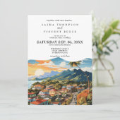 Puerto Plata Wedding Invitation Retro (Debout devant)