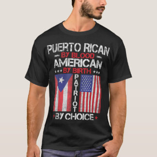 Puerto Ricaan, bloedAmerikaan door geboortecatroon T-shirt