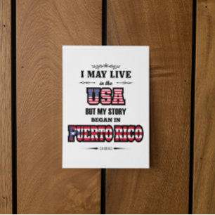 Puerto Ricaans erfgoed Puerto RIco USA Quote Briefkaart