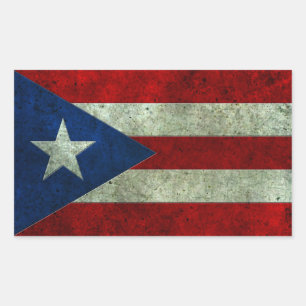 Puerto Ricaans vallegeenstaal-effect Rechthoekige Sticker