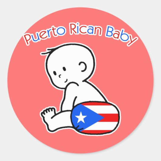 Puerto Ricaanse Baby Ronde Sticker (Voorkant)