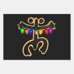 Puerto Ricaanse Coquí Taíno Kerstfeest Vakantie Inpakpapier Vel