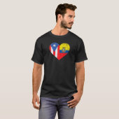 Puerto Ricaanse Ecuadoraanse vlag Puerto Rico Ecua T-shirt (Voorkant volledig)