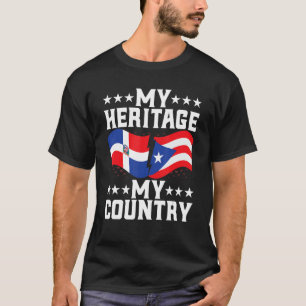 Puerto Ricaanse en Dominicaanse Shirt Pride Herita