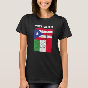 Puerto Ricaanse en Italiaanse vlag Puertalian T-shirt