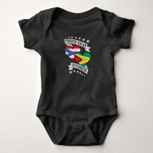 Puerto Ricaanse Guyanese hartvlaggen Puerto Rico G Romper