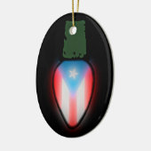 Puerto Ricaanse kerstlichtornament Keramisch Ornament (Links)