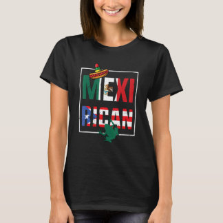 Puerto Ricaanse Mexicaanse vlag, Mexicaans Half Pu T-shirt