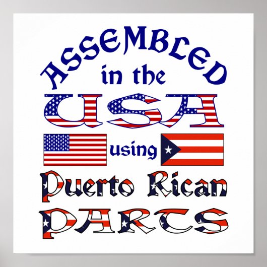 Puerto Ricaanse Onderdelen Poster (Voorkant)