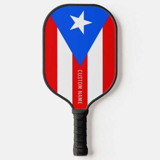 Puerto Ricaanse vlag aangepaste pickleball paddle (Voorkant)