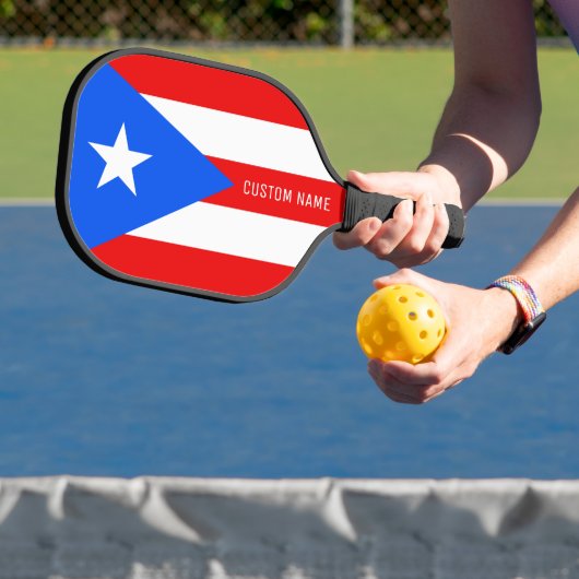 Puerto Ricaanse vlag aangepaste pickleball paddle  (Insitu)