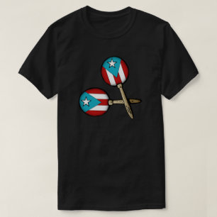 Puerto Ricaanse vlag Maracas Boricua Instruments T-shirt