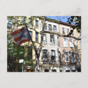 Puerto Ricaanse vlag Upper West Side New York City Briefkaart