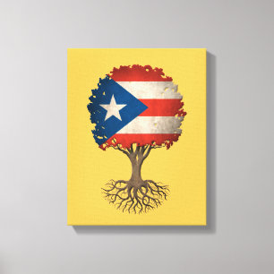 Puerto Ricaanse vlag van levensstijl Canvas Afdruk