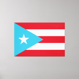 Puerto Ricaanse vlag Vergerd Canvas afdrukken
