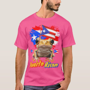 Puerto Ricaanse vlag voor Idee met Coque Frog T-shirt