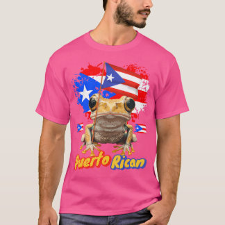 Puerto Ricaanse vlag voor Idee met Coque Frog T-shirt