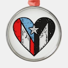 Puerto Ricaanse vlaggen Metalen Ornament