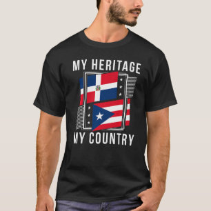 Puerto Rican and Dominican Pride Heritage Flag 1 T-shirt