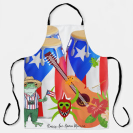 Puerto Rican Cultural Cooking Gift Apron Schort