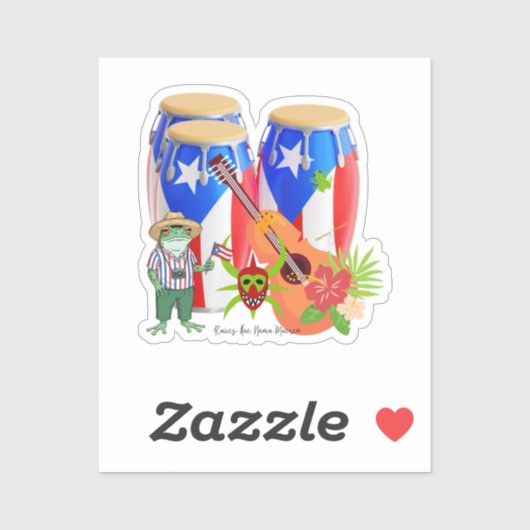 Puerto Rican Cultural - Custom-Cut Vinyl Sticker  (Feuille)