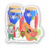 Puerto Rican Cultural - Custom-Cut Vinyl Sticker  (Recto)