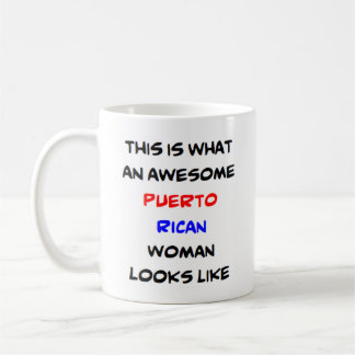 puerto rican femme, énorme tasse de café