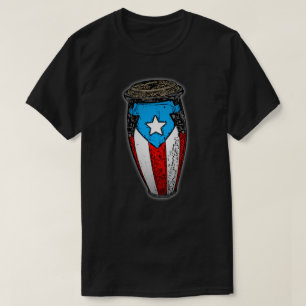 Puerto Rican Flag Conga Drum T-Shirt