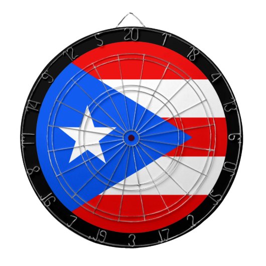Puerto Rican Flag Dartboard & darts/gameboard Dartbord (Voorkant)