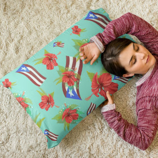 Puerto Rican Flag & Flor de Maga Kussensloop