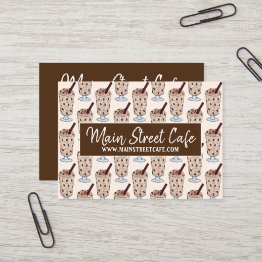 Puerto Rican Food Cuisine Arroz con Dulce Dessert Visitekaartje (Voorkant / Achterkant in situ)