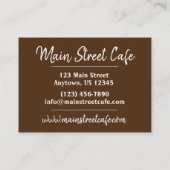 Puerto Rican Food Cuisine Arroz con Dulce Dessert Visitekaartje (Achterkant)