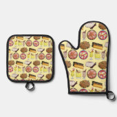 Puerto Rican Food Cuisine Love Puerto Rico Foodie Ovenwant & Pannenlap Set (Voorkant)