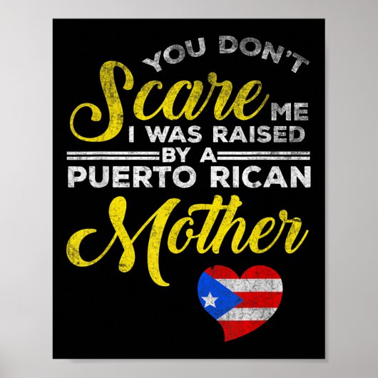 Puerto Rican Funny Quote Puerto Rico Pride Distres Poster (Voorkant)